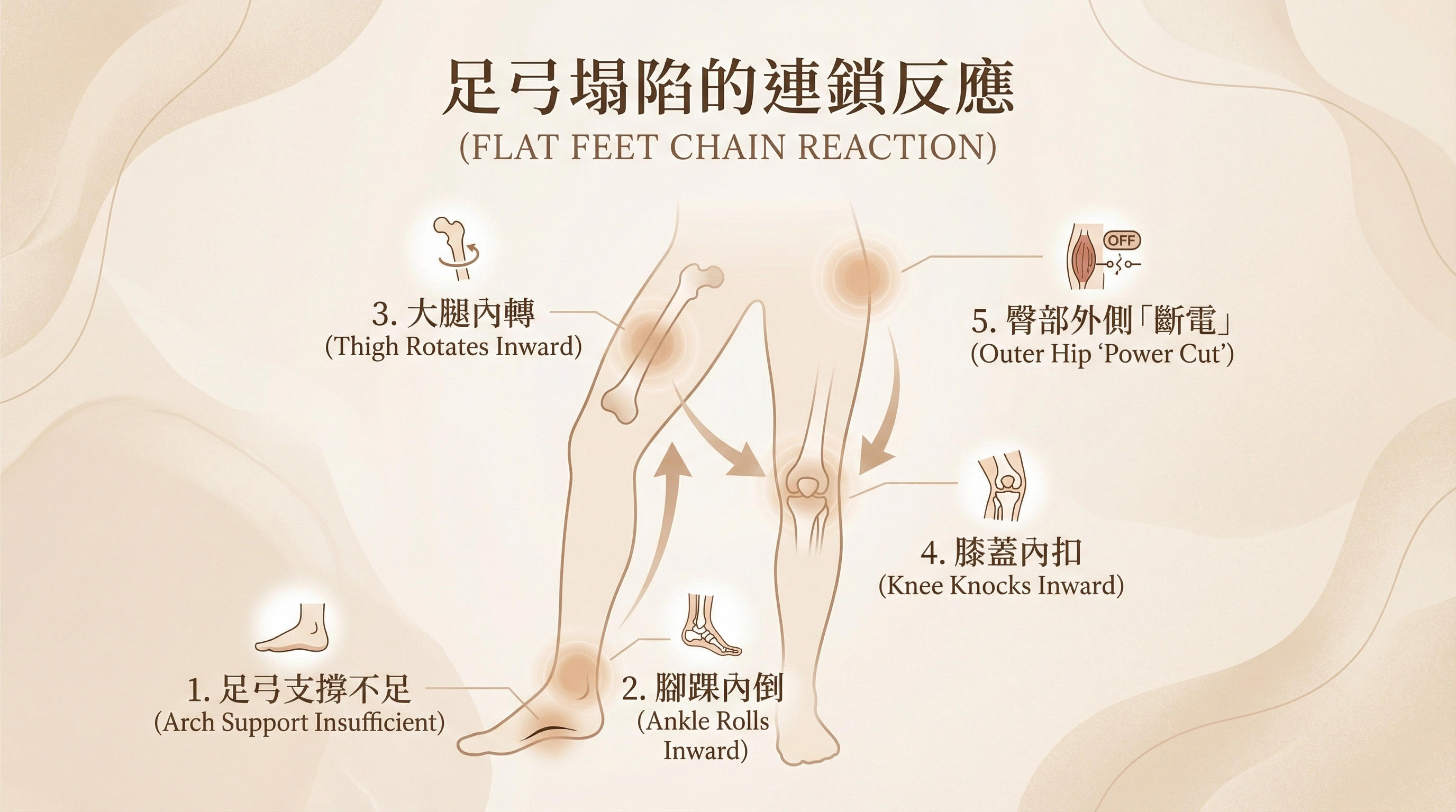 臀部無力遇上足弓崩塌