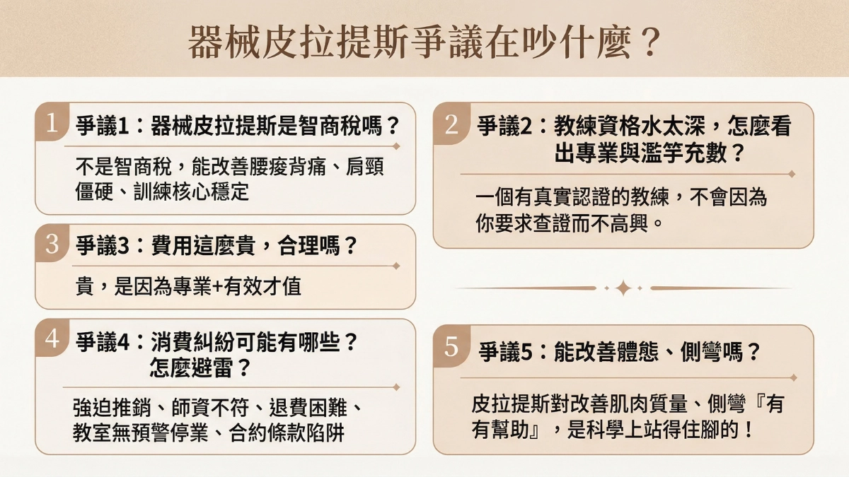 器械皮拉提斯爭議
