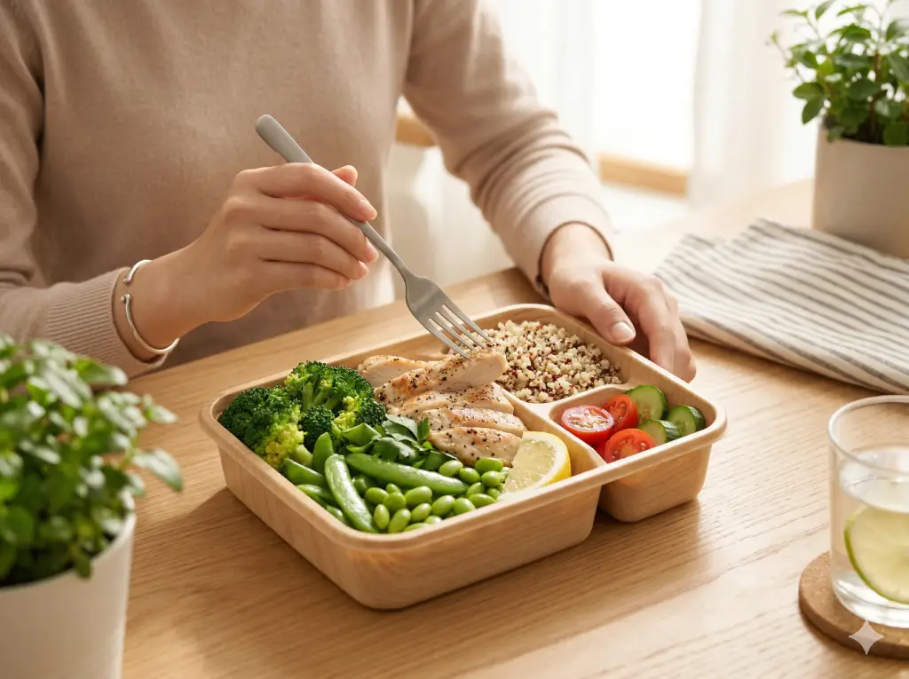 健康餐盒案例，營養均衡的211餐盤