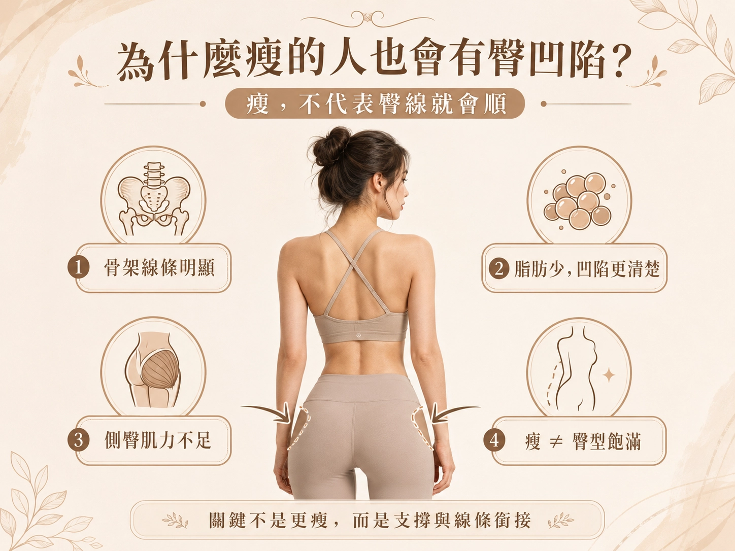 為什麼瘦的人也會有臀凹陷?