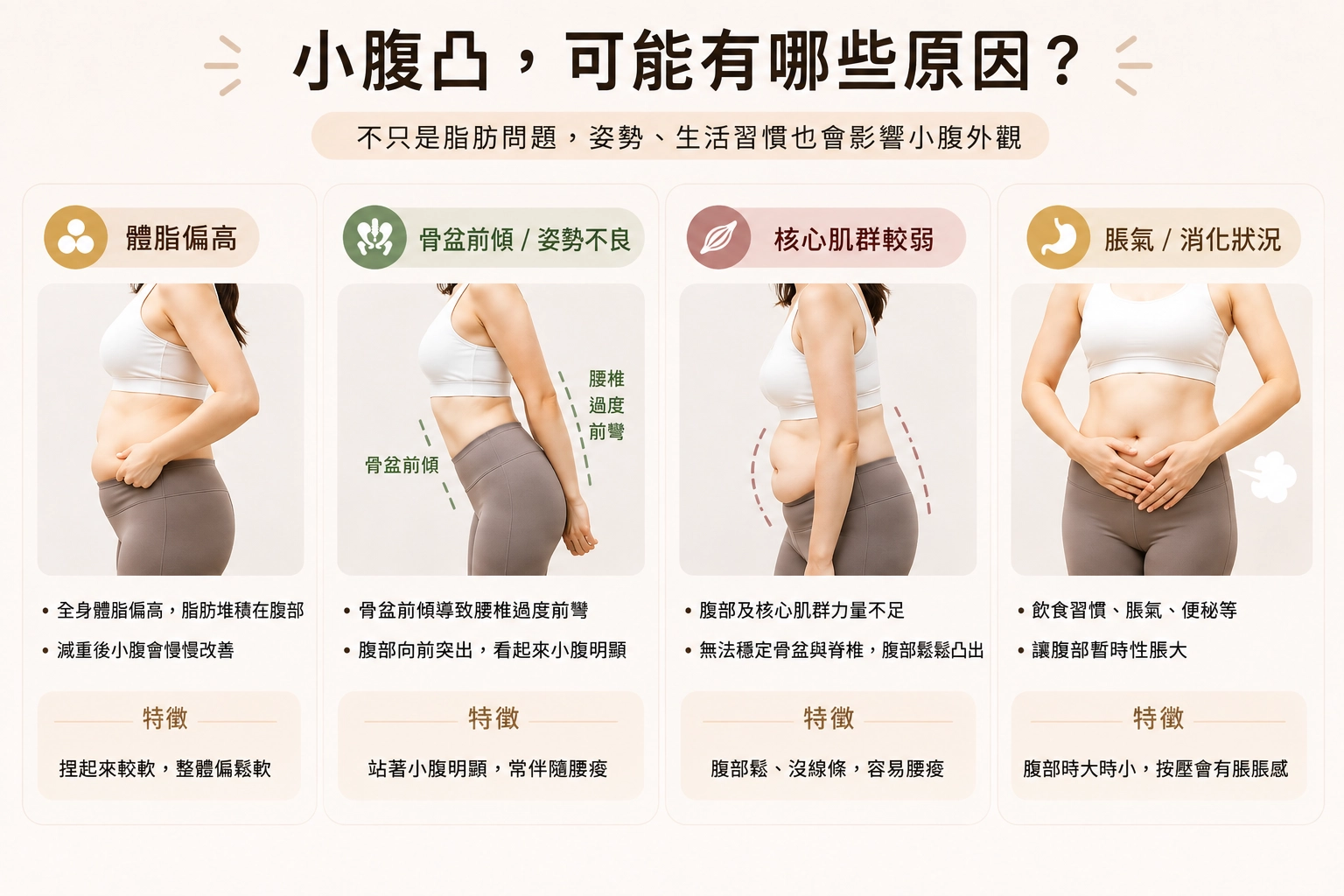小腹凸,可能有哪些原因?