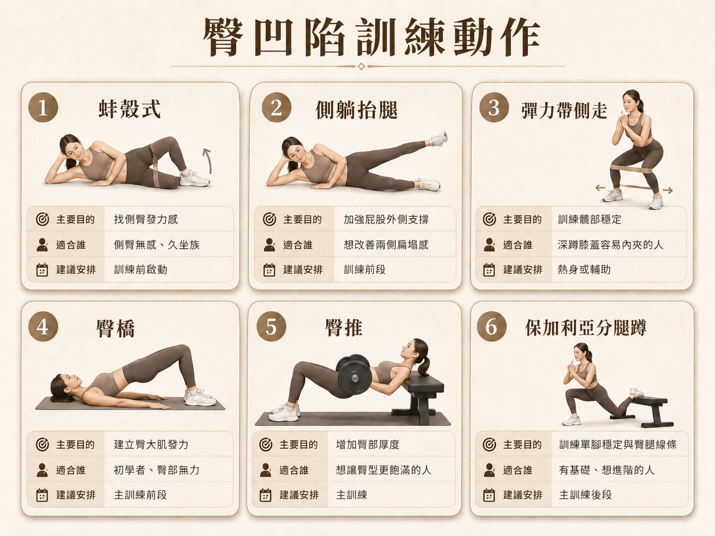 臀凹陷訓練動作