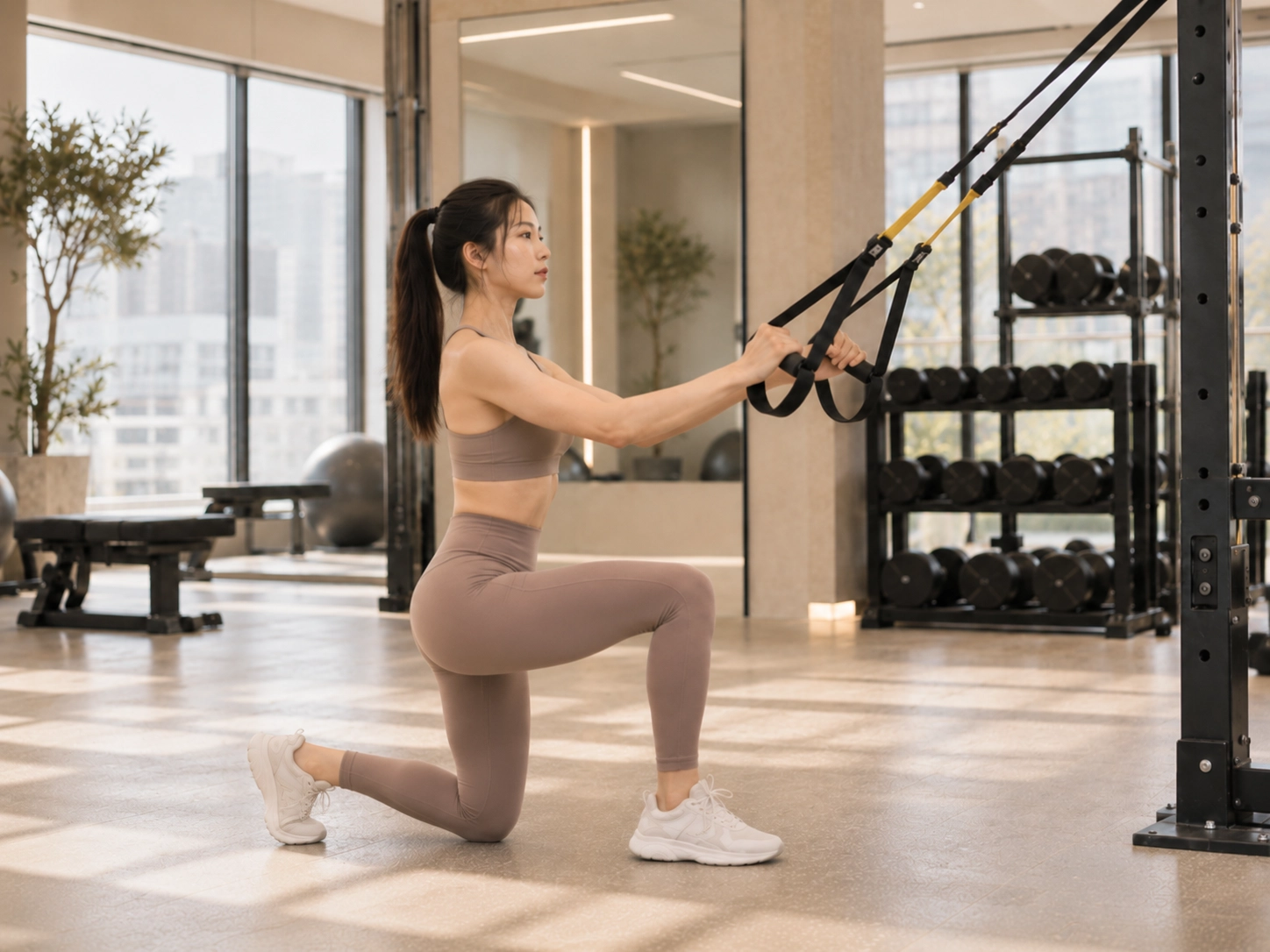TRX 輔助弓箭步
