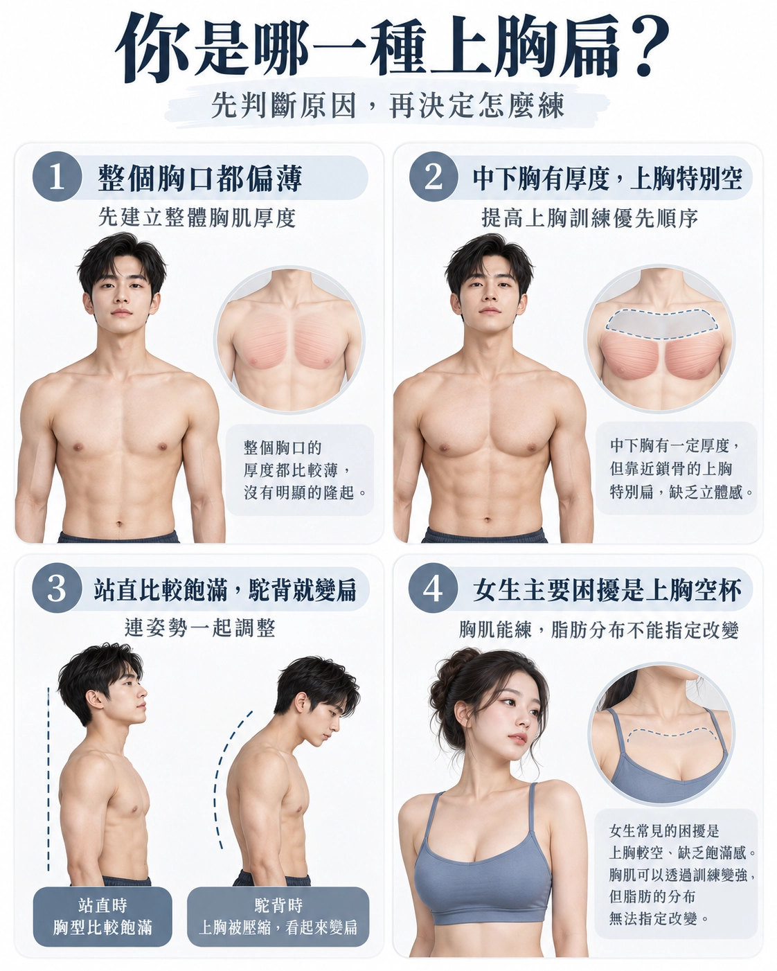 上胸無肉扁平